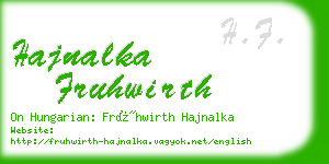 hajnalka fruhwirth business card